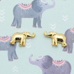 Foxy Originals - Adorable Elephant Earrings 14k gold plated